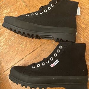 Superga - Alpina Black High-Top Sneakers